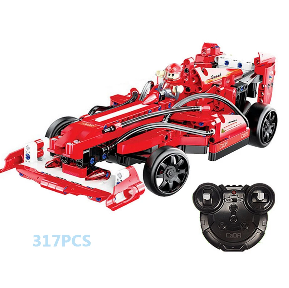 

2.4Ghz World speed champion F1 racing radio remote control car stacking bricks model building block racer figures rc toys