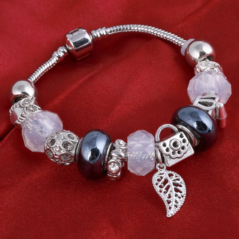 Ручной работы серебряный браслет и браслеты для женщин оптом модные ювелирные изделия подходят Пан оригинальные браслеты Pulseira