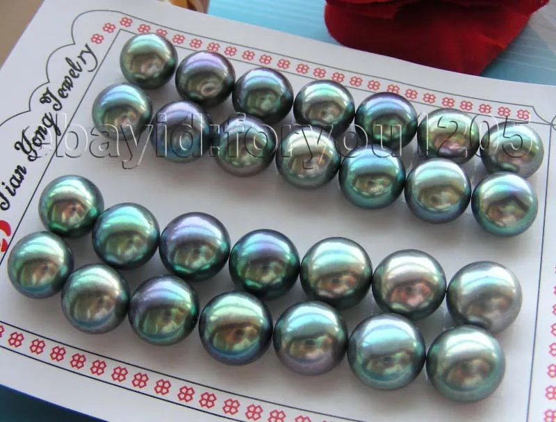 

hot sell new - Free shipping wholesale 14pairs Natural 13mm Peacok pearl Earrings!