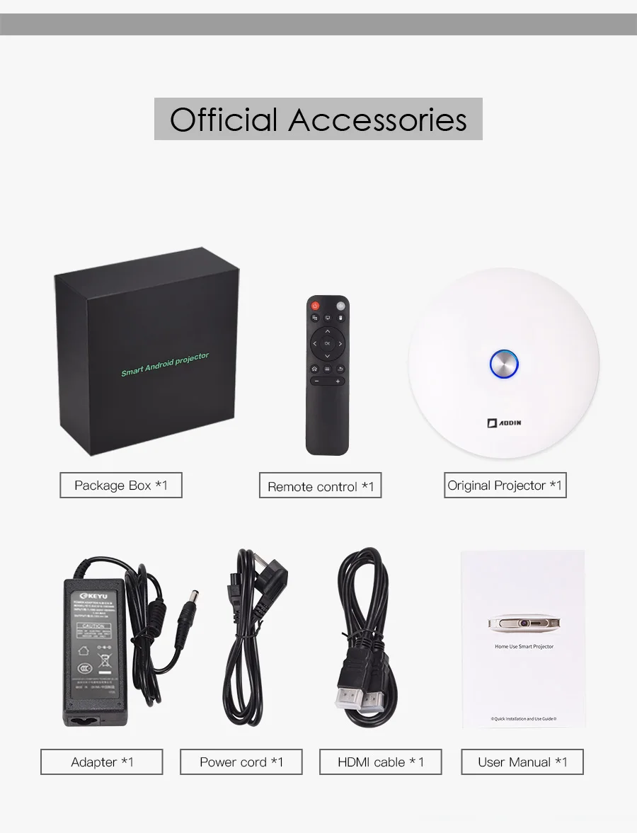 AODIN M18 Mini Projector DLP HD 3D Pocket projector HDMI 1080P 4K LED home theater projector Android 5G WIFI portable projector-24