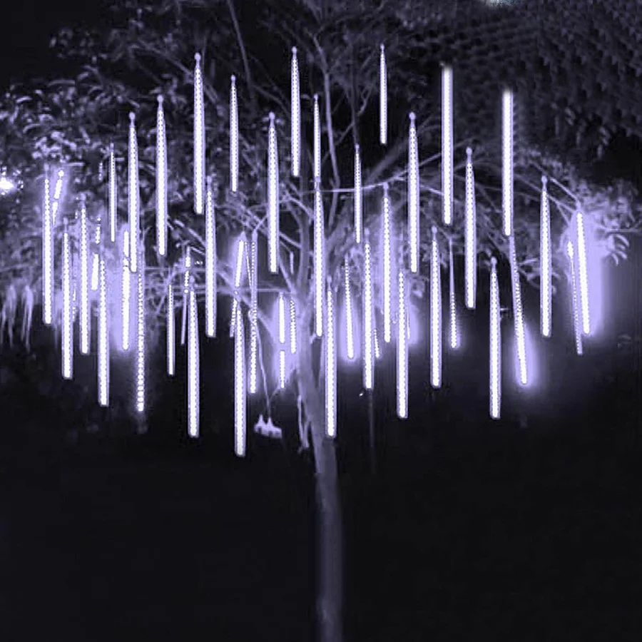 30 см 50 см Метеоритный дождь Дождь светильник падающий дождь сосулька светильник Открытый Сад Свадьба Праздник Рождественская елка Гирлянда струнный светильник