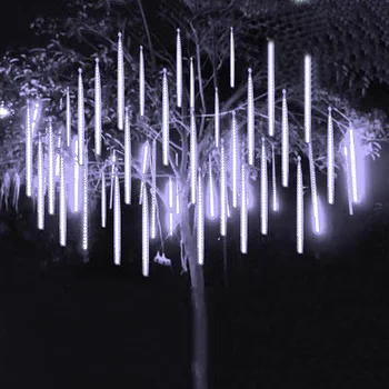 

Thrisdar 30CM 50CM Meteor Shower Rain Lights Snow Falling Raindrop Icicle Light Outdoor Holiday Wedding Party Christmas Garland