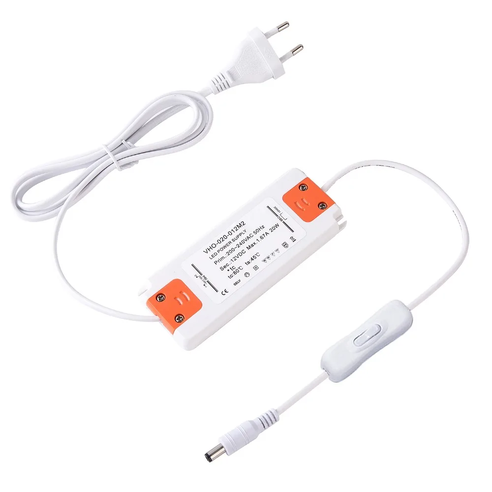 

Ultral Slim LED Power Adapter, with US/UK/EU/AU Plug,DC5521 connector for output cable, 12VDC constant voltage LED Transformer