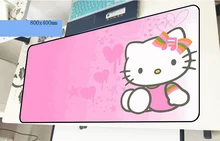 Hello kitty геймерский коврик для мыши xl 800x400x2 мм игровой коврик для мыши большой красочный ноутбук аксессуары для ПК ноутбук padmouse эргономичный коврик