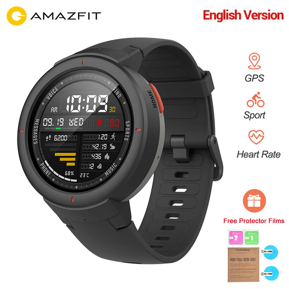 

Original Amazfit Verge 3 Smart Watch GPS Smartwatch Bluetooth 4.2 Answer Call IP68 Waterproof Heart Rate Monitor English Version