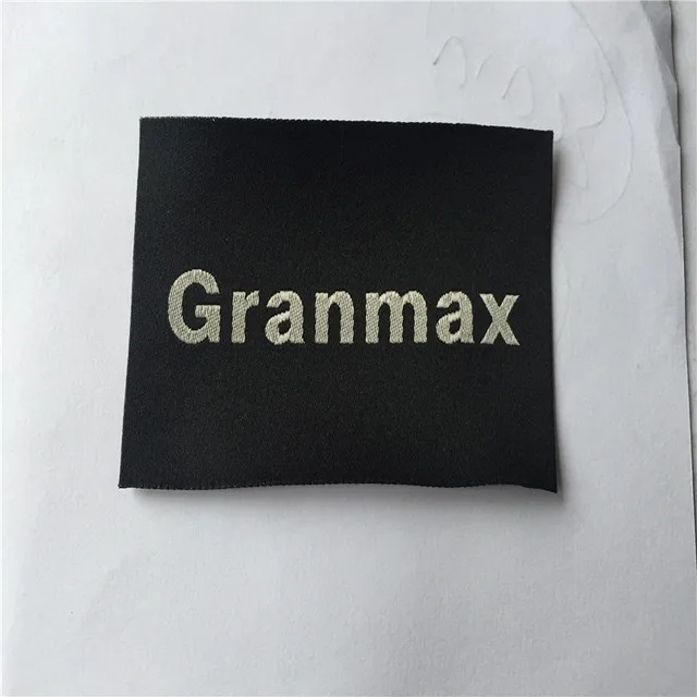custom high density silver polyester letters weaving jacquard