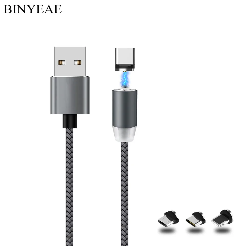 Зарядный кабель Magnetico USB Type C 1 м/2 м для Samsung Galaxy A5/A7/A3 2017 S8 S9 Plus магнитный штекер