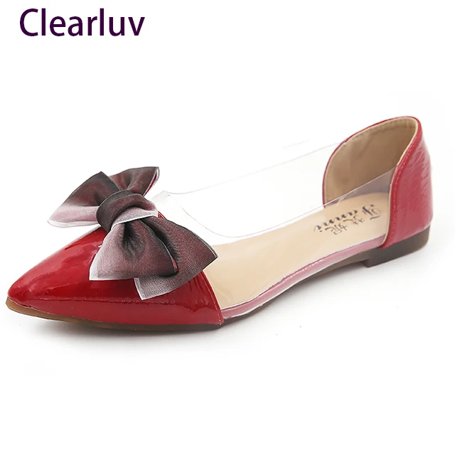 

Big Bow Pointed Toe Slip-on Women Ballet Flats Fashion Metal Toe Women Flat Shoes Ballerinas Ladies Casual Flats Size35-39C028