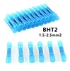 10Pcs BHT2 16-14 Transparent blue Heat Shrink Electrical Butt Connectors Crimp Wire Cable Terminals transparent blue 1.5-2.5mm2 ► Photo 1/3