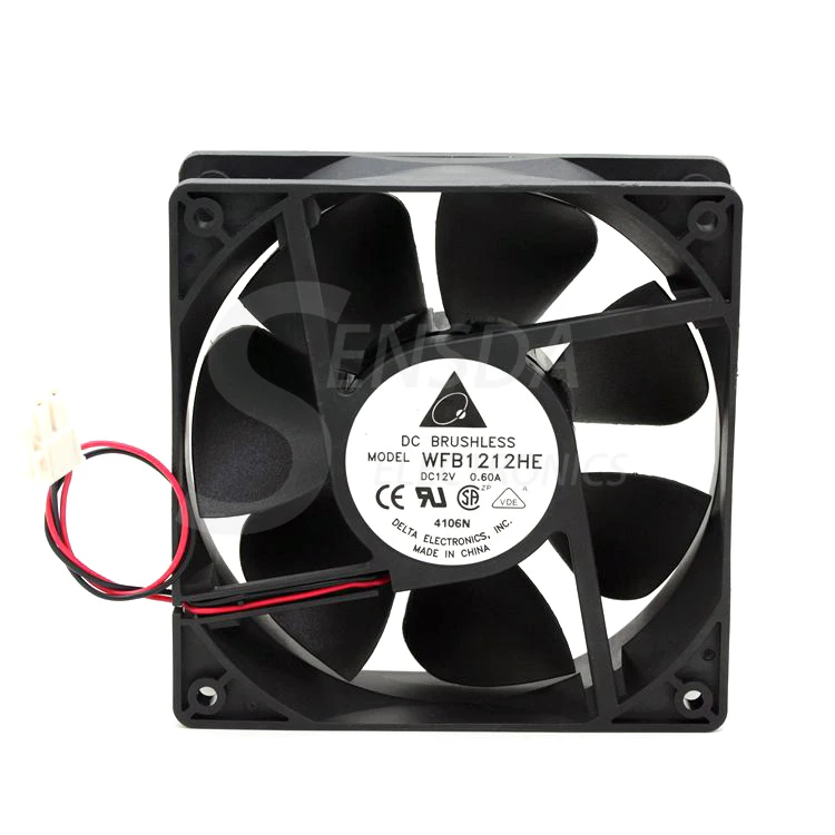 Для delta wfb12he DC 12V 0.60A вентилятор охлаждающего сервера 120x120x38 мм 2 контактный|blower