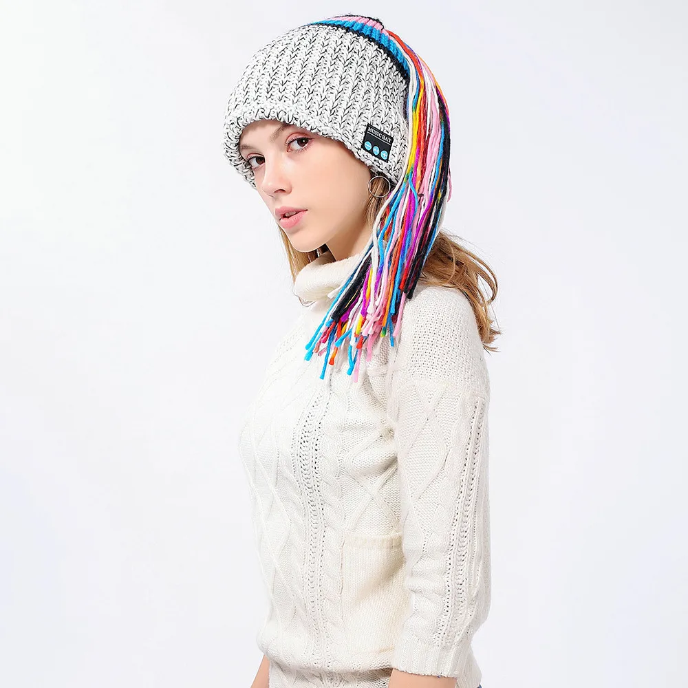2018 модные Стиль зима Для женщин новая модель шапки Беспроводной Bluetooth 4,2 Smart Кепки наушники гарнитуры Динамик Mic Лидер продаж