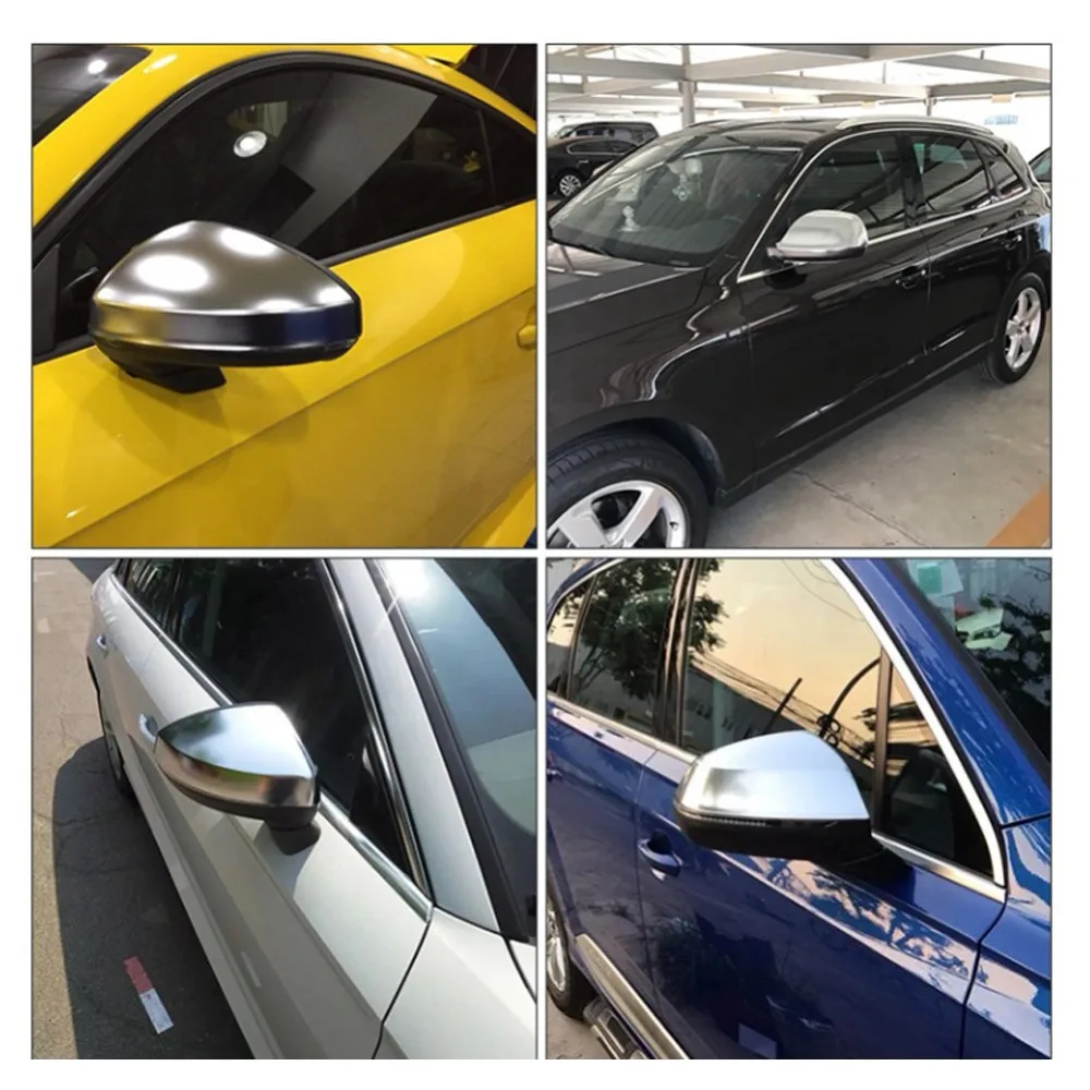 

1 Pair of Matte Chrome Rearview Mirror Cover Protection Cap for Audi B8 A4 A5 A6 S4 RS4 S6 RS6 Wing Mirror Cover Cap Shell