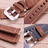 Italy Genuine Leather Handmade Watchband 22mm 24mm For PAM Vintage Watch Band Strap With Silver Black Stainless Steel Pin Buckle ► Photo 3/6