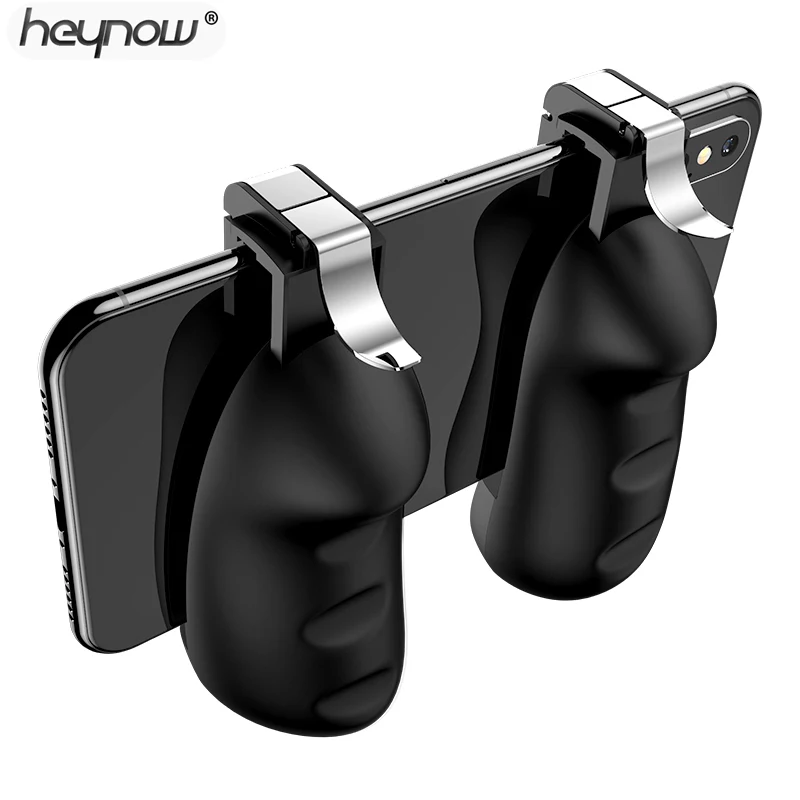 

HEYNOW For iphone XS gamepad mobile game controller joystick for PUBG Trigger Fire Button Aim Key L1R1 Shooter Handle Gamepad
