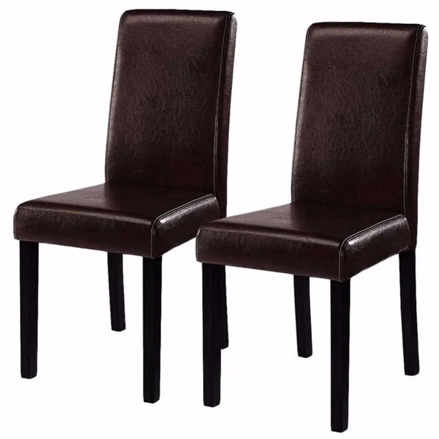 Special Offers Goplus 2 Pieces Set Modern Dining Chairs Black Brown Leather Home Furniture Elegant Design Contemporary Dining Chair HW51327 Special Offers Goplus 2 Pieces Set Modern Dining Chairs Black Brown Leather Home Furniture Elegant Design Contemporary Dining Chair HW51327