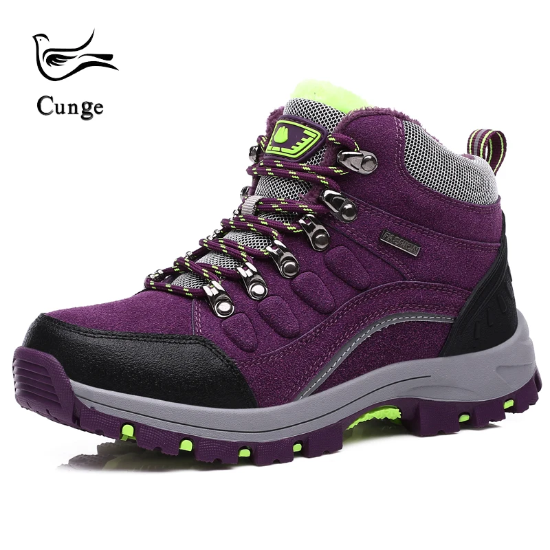 

Brand Women Snowshoes Winter Waterproof Warm Snow Boots Tactics Boots Lace-Up Rubber Anti Skid Female Boots
