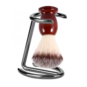 

Shaving Brush Stainless Steel Men Shaving Brush Stand Razor Holder for Salon Home Travel Use Shave Brush