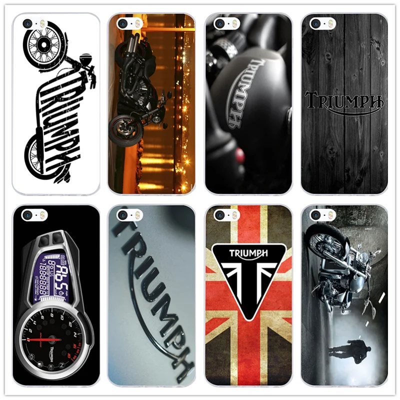 

Triumph Motorcycle Logo Uk Soft TPU Phone Cases for iPhone X 10 7 6 6s 8 Plus 4 4S 5 5S SE 5C Phone Back Cover Capa Coque Bags