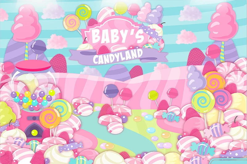 Sensfun Candy Land фон для фотостудии розовая тема, детский душ с днем рождения фоны для фотостудии 7x5FT винил