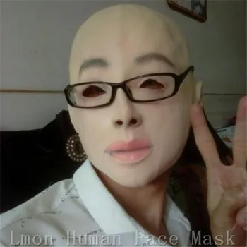 

Free shipping Top-grade Realistic Simulation Latex Lady Women Face Head Mask Party Cosplay Full Head Mask Halloween Rubber Latex