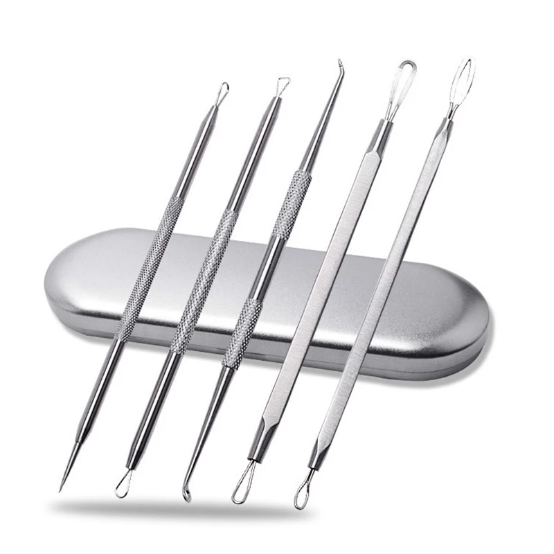 5pcs Acne Removal Needles Pimple Needle Blackhead Remover Tools Face