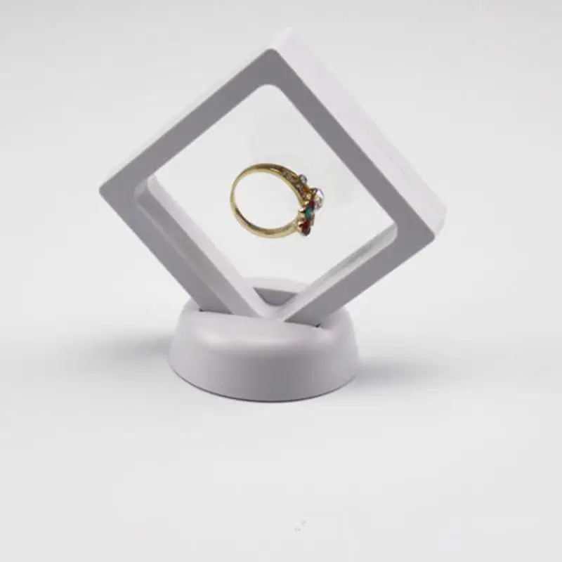 White 70x70mm 3 DFloating рамка теневая коробка рамка для фотографий ювелирный дисплей защита от переплета - Цвет: White 70x70mm
