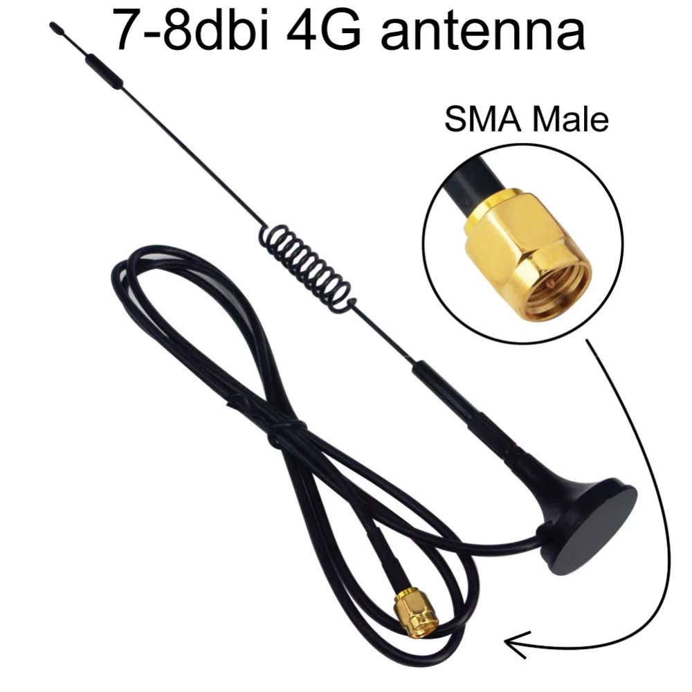 2 шт. антенна 4G 7 8 dbi LTE с двойным винтом 698 960 МГц магнитным основанием SMA Штекер RG174 1