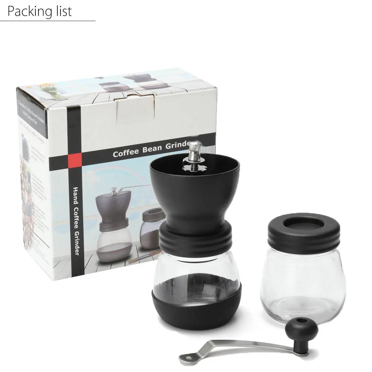75g Manual Hand Ceramic Coffee Mill Tea Bean Nut Spice Grain Grinder Crusher Coffee Powder Preservation For Household or Cafe