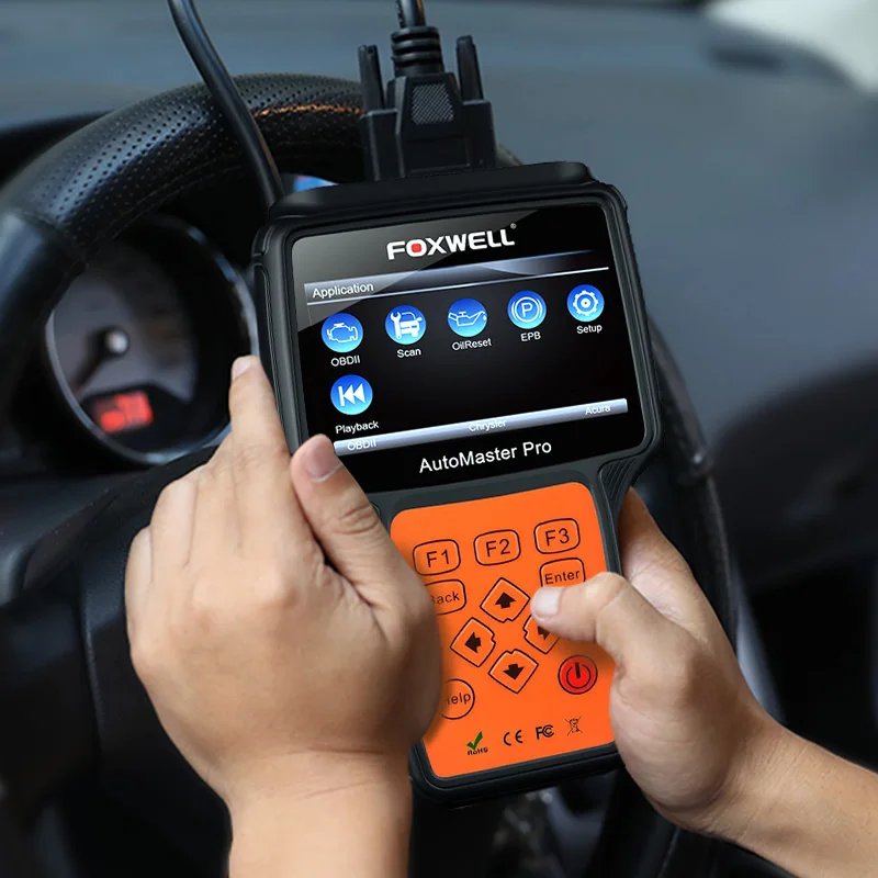 OBD2 автомобильный сканер Foxwell NT614 двигатель ABS подушка безопасности SRS Трансмиссия масла EPB сброс диагностический инструмент OBD ii диагностический сканер