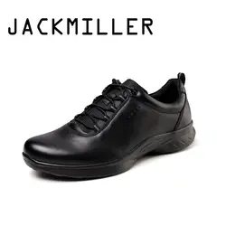 Домкрат Топ брендовые Весенние новые туфли Для мужчин на шнуровке одноцветное черный Модные сникерсы Для мужчин мода свет Повседневная