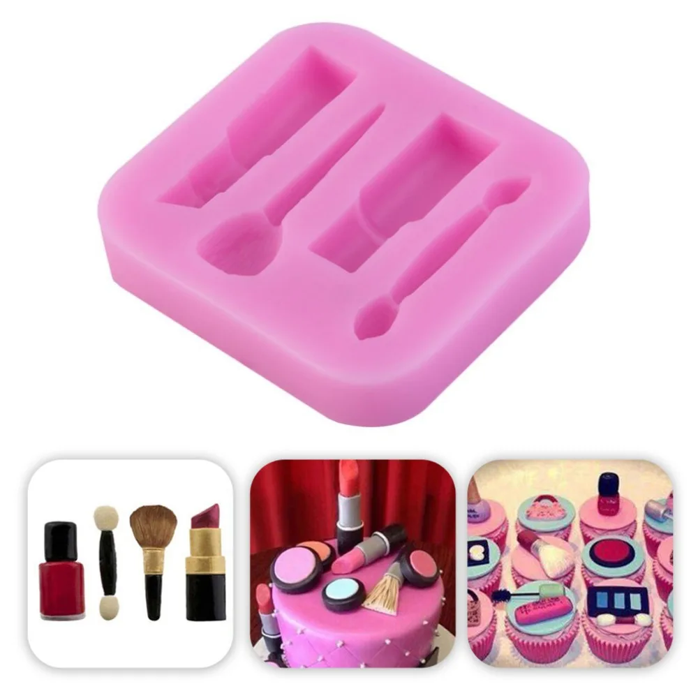 

DIY Silicone 3D Cake Mold Fondant Sugarcraft Chocolate pudding Kitchen Bakeware Hand decor Pastry Tool Lipstick makeup shape