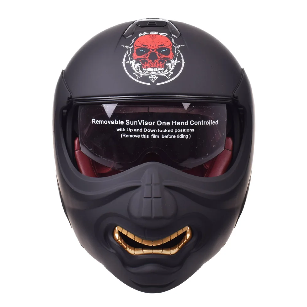 

Skull Face Motorcycle Helmet Modular Flip Up Helmet Motorcycles Chopper Retro Predator Vintage Cruiser Predator Monster Helmets