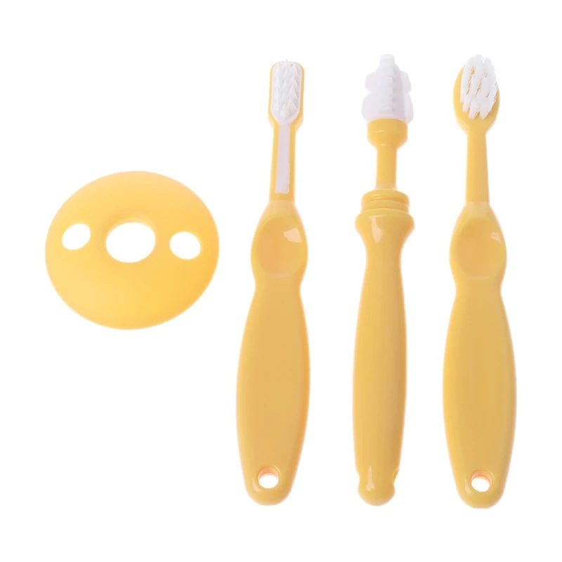 3 шт./компл. Детские Зубная щётка прорезывания обучение мягкий уход за зубами массаж для полости рта