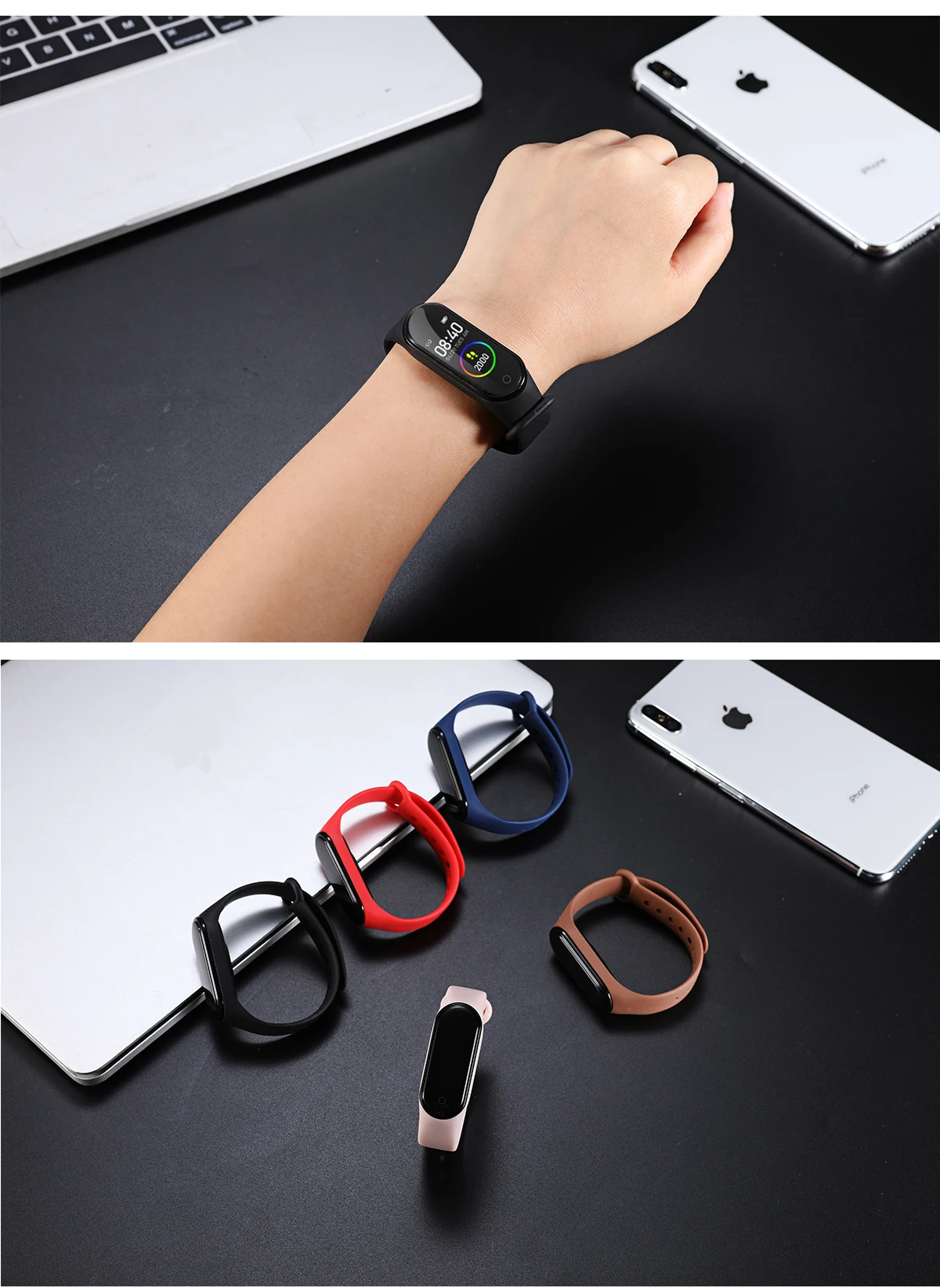 Магнитная Зарядка Фитнес трекер Смарт-браслет-измеритель пульса калорий IP67 смарт-браслет модные часы Smart Watch для iOS, Android