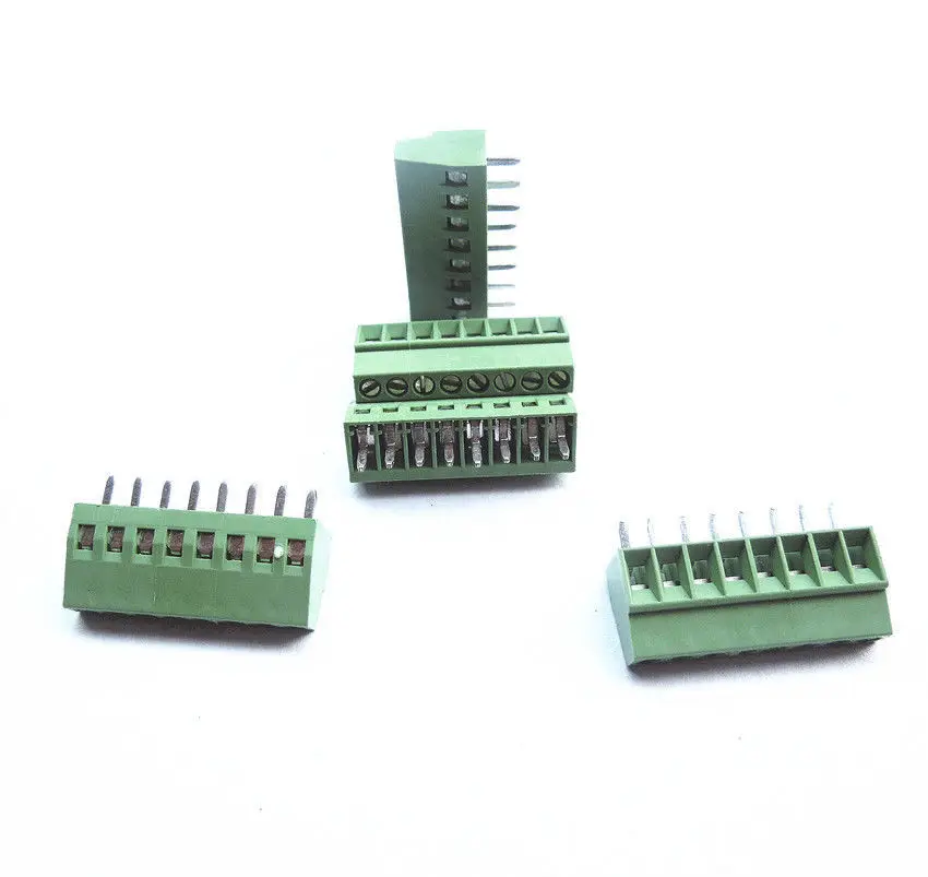 

5pcs 8Poles/8Pin 2.54mm/0.1" PCB Universal Screw Terminal Block Connector Free shipping