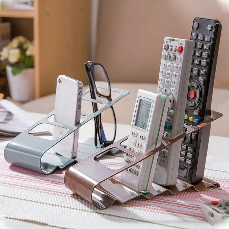 Remote Control Rack Remote Control Storage Shelf Phone 4 Grid Position Plastic Creative Remote Control Holder Exquisite