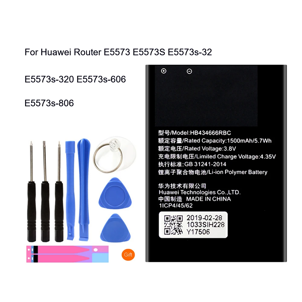

Original HB434666RBC Battery For Huawei Router E5573 E5573S E5573s-32 E5573s-320 E5573s-606 E5573s-806 Batteria Akku