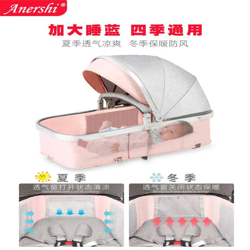 Beli Merek Kereta Dorong Bayi Tinggi Pemandangan Troli Baru Lahir Lipat Kereta Lipat Ringan Shock BB Payung Stroller Cart