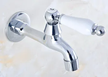 

Polished Chrome Outdoor Faucet Garden Water Tap / Mop Pool Faucet / Laundry Sink Cold Water Tap Bidcock Faucet Bav161