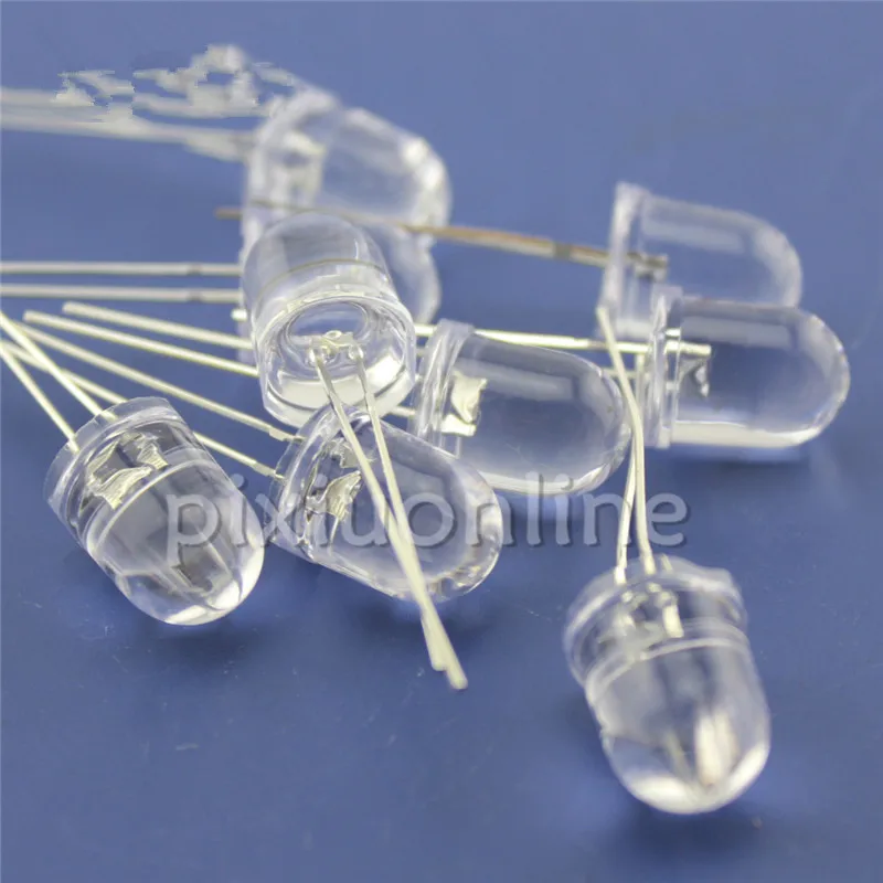 

2pcs/pack 10mm Diameter J259b Large LED Beads Blue Red Green LED DIY Circuit Model Making Free Shipping Russia Sell at a Loss
