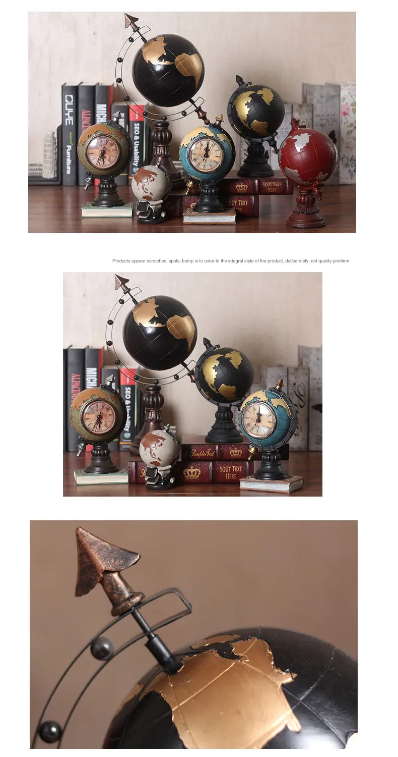 W11-17cm, европейские классические часы, копилка, земной шар, офисный домашний стол, Декор, подарок на год, день рождения, Детская развивающая игрушка