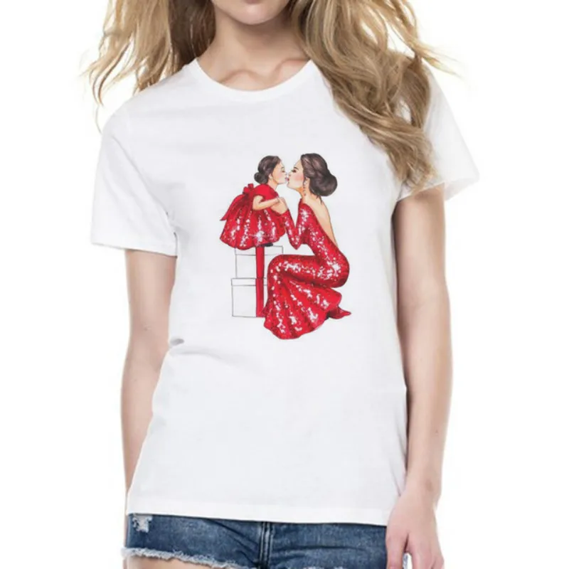

Mother's Love for Her Children T Shirt Women Fashion Tshirt Summer Cotton T-shirt Tee Shirt Femme Tops Casual Streetwear
