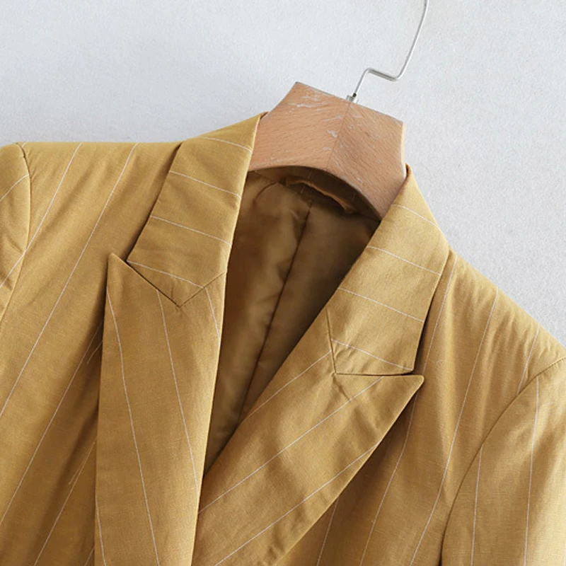 GOPLUS Casual Striped Ladies Blazers Long Sleeve Women Causal Outwear Female Blazer Jackets OL Outfits Blazer Feminino Tops