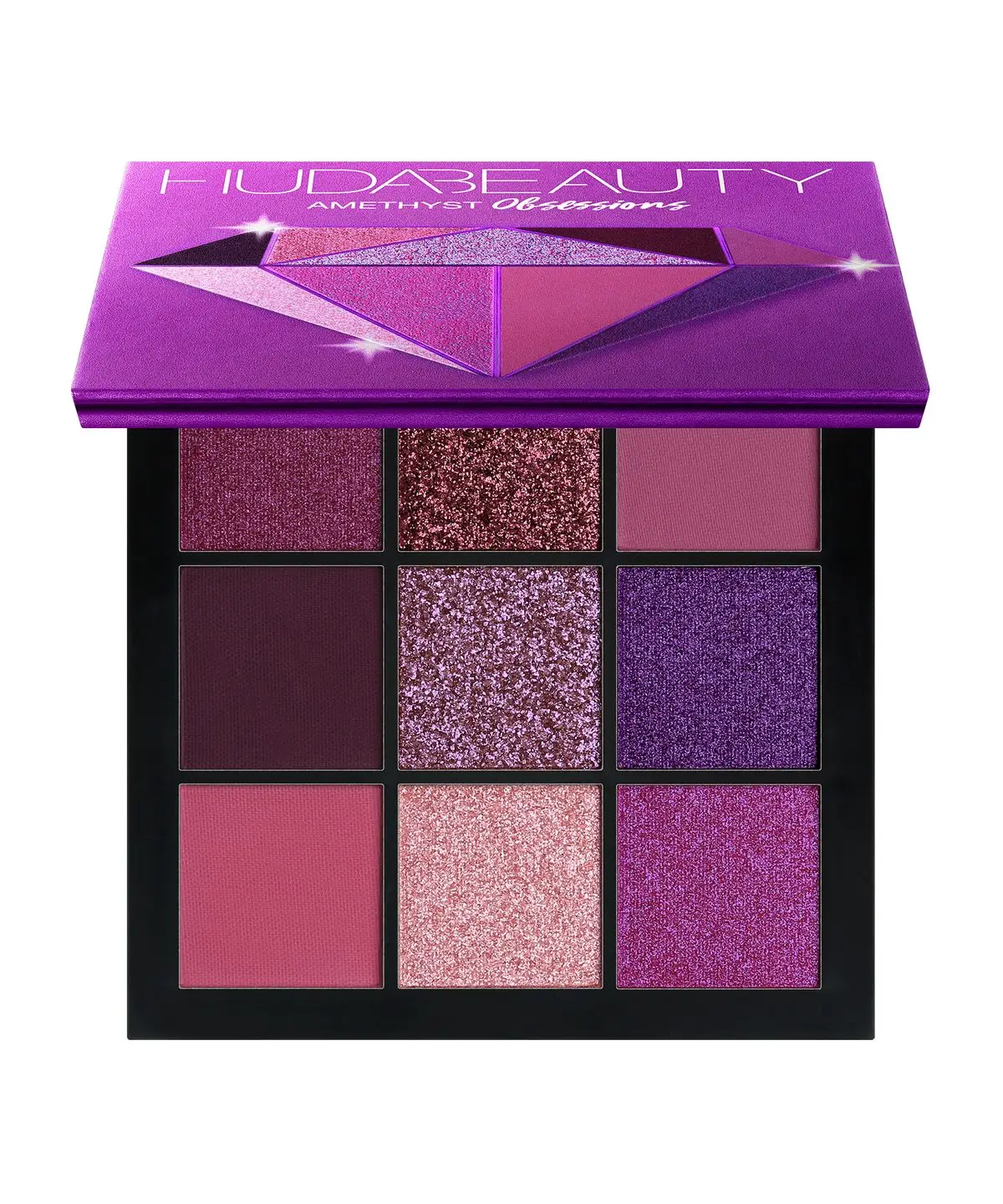 Новинка Huda beauty Ruby Obsessions палитра теней для век Палитра матовая Мерцающая ню макияж дымчатый блеск Тени для век Пудра - Цвет: Фиолетовый