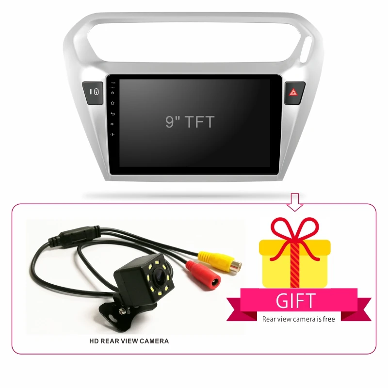Sale Dinpei Android 9.0 Car Radio Multimedia Player For peugeot 301 citroen elysee 2014 2015 2016 2017 GPS Navigation wifi video 5