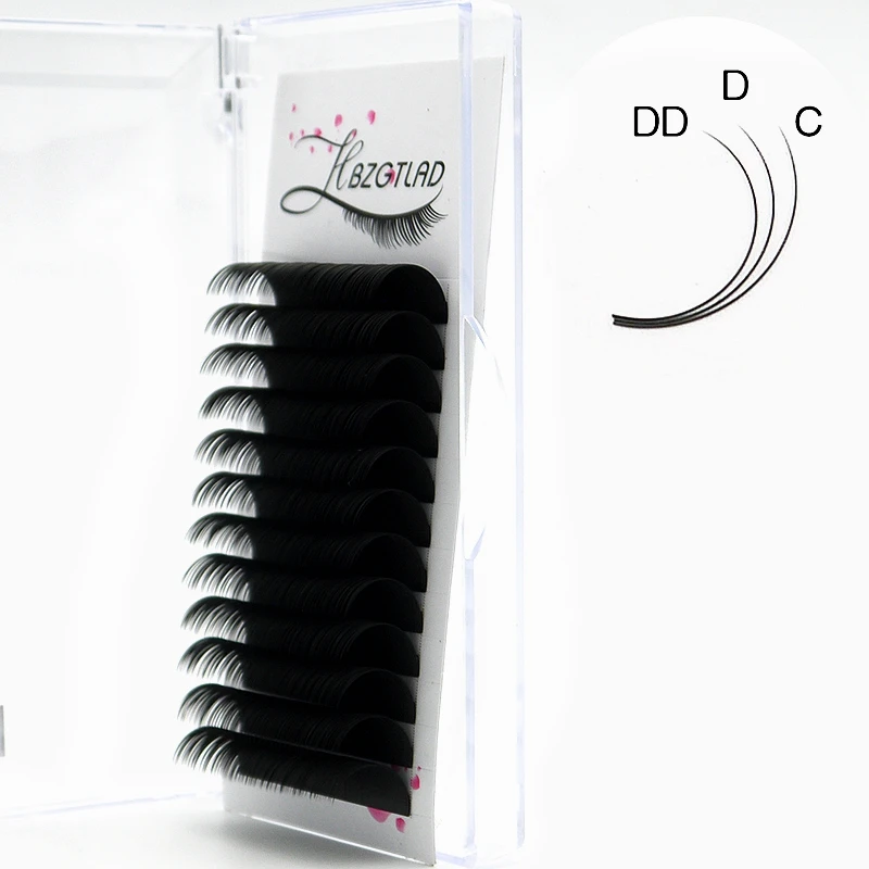 

HBZGTLAD new C/D/DD 16-20mm Faux mink individual eyelash lashes maquiagem cilios for professionals soft mink eyelash extension