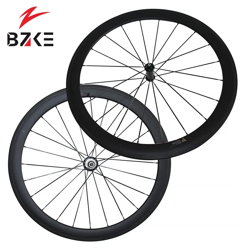 Bzke карбоновые колеса для 700c дорожный руль для велосипеда, углеродный дорожный колеса 50 мм глубина углерода powerway R36 концентраторы карбоновые клинчерные обода