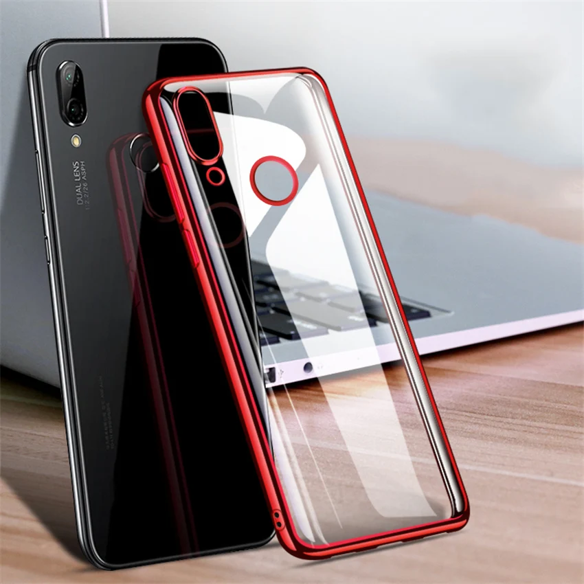 Для Xiaomi Redmi Note 7 Чехол 3D Лазерное покрытие Роскошный чехол из мягкого ТПУ Прозрачный чехол для Xiaomi Redmi Note 7 Pro Redmi7 яркий чехол для телефона s