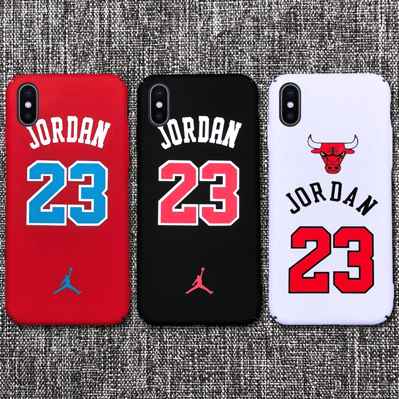 

Matte Plastic 23 Jordan Case for iPhone X XS Max 6s 6Plus Funda Hard PC Red Air White Cover for Coque iPhone6 8 7 Plus XR Case