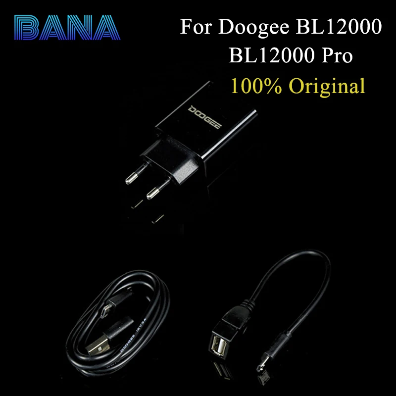 Doogee-Original-For-Doogee-BL9000-BL12000-EU-UK-Power-Charger-Adapter-Plug-Travel-USB-Cable-OTG